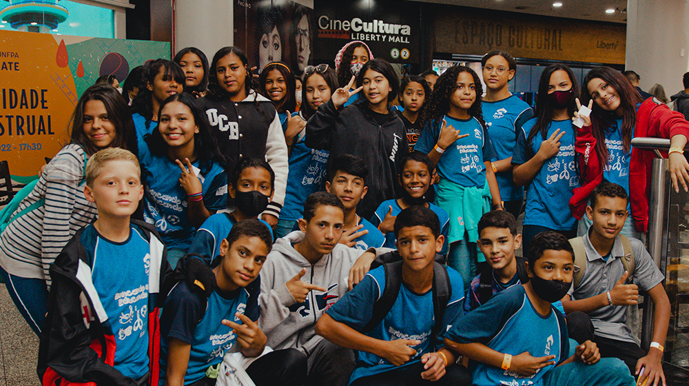 Adolescentes da casa de assistência social Casa Azul marcaram presença. Foto: Marcos Matos/UNFPA Brasil