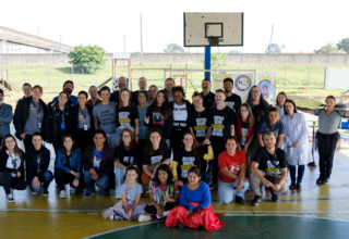 Equipe e parceiros do evento Recicla+AÇÃO, realizado em junho 2024. Foto: ©UNFPA Brasil/Isabella Santos Lanave