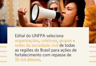 Edital do UNFPA seleciona organizações, coletivos, grupos e redes da sociedade civil de todas as regiões do Brasil para ações