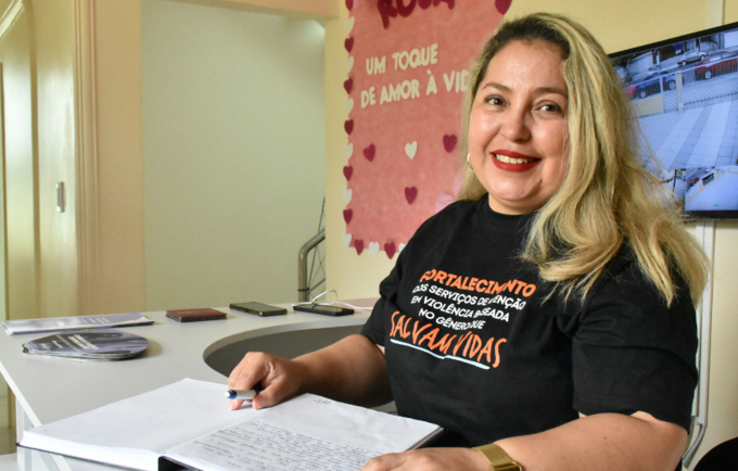 Soraya atua desde julho na Ycamiabas - Casa de Acolhimento para Mulheres, inaugurada com apoio do UNFPA. Foto: ©UNFPA Brasil/Tha