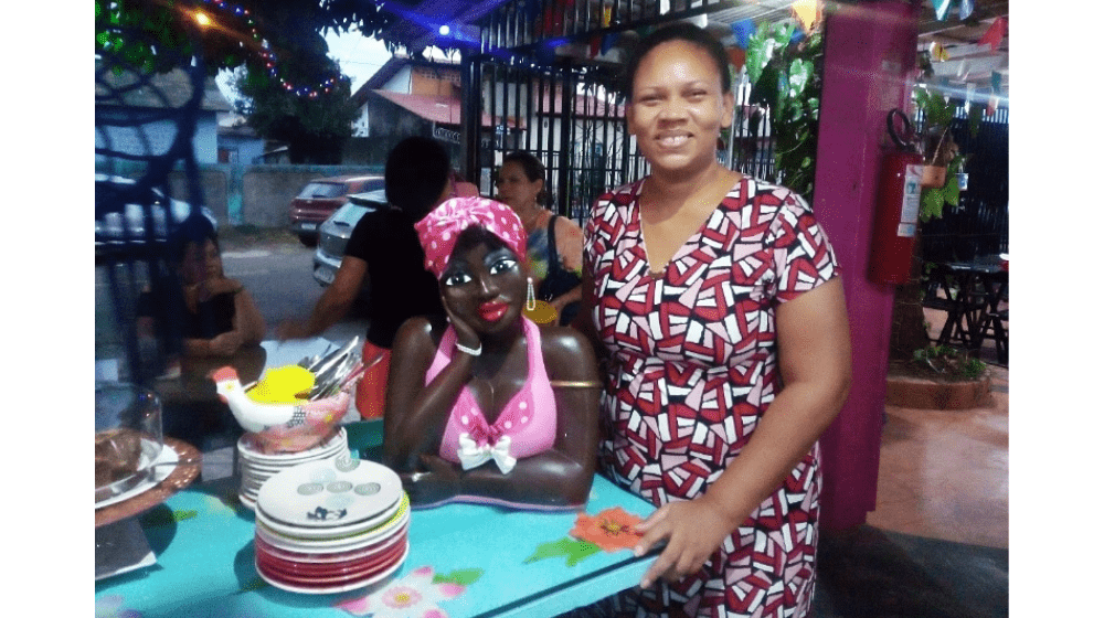 A venezuelana Leona sente orgulho de ser uma mulher negra e da história que está escrevendo (Foto: Arquivo pessoal) 