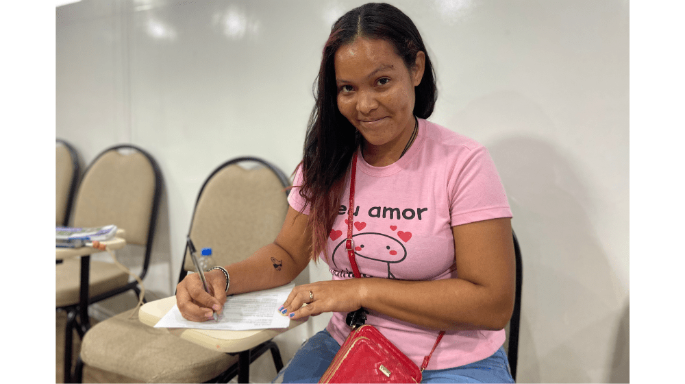 Samarys tem se capacitado para abrir uma marca própria de roupas íntimas. Foto: ONU Mulheres Brasil/Lairyne Silva