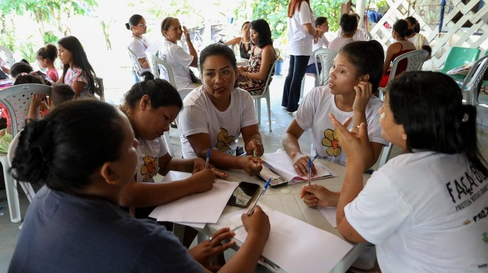 Oficina reuniu 25 mulheres do Parque das Tribos, na periferia norte de Manaus. Foto: ©UNFPA Brasil/Michael Dantas