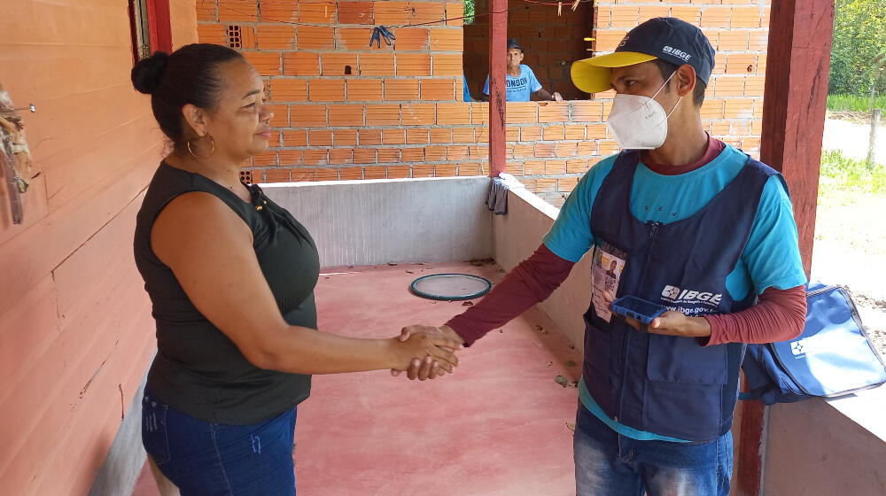 Recenseador do IBGE no estado do Amapá. Foto: Acervo IBGE