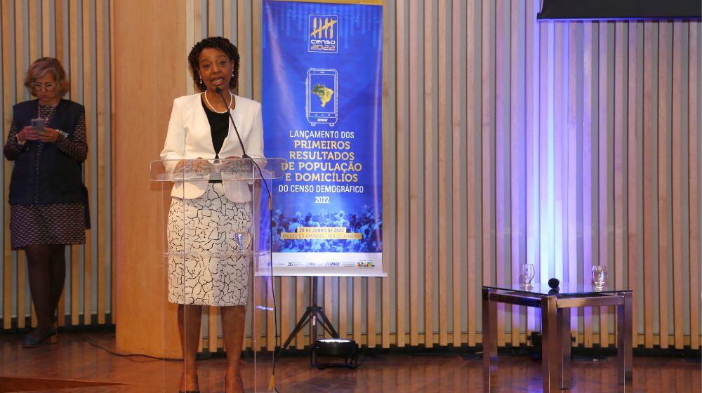 A representante do Fundo de População das Nações Unidas (UNFPA), Florbela Fernandes. Foto: IBGE/Licia Rubinstein