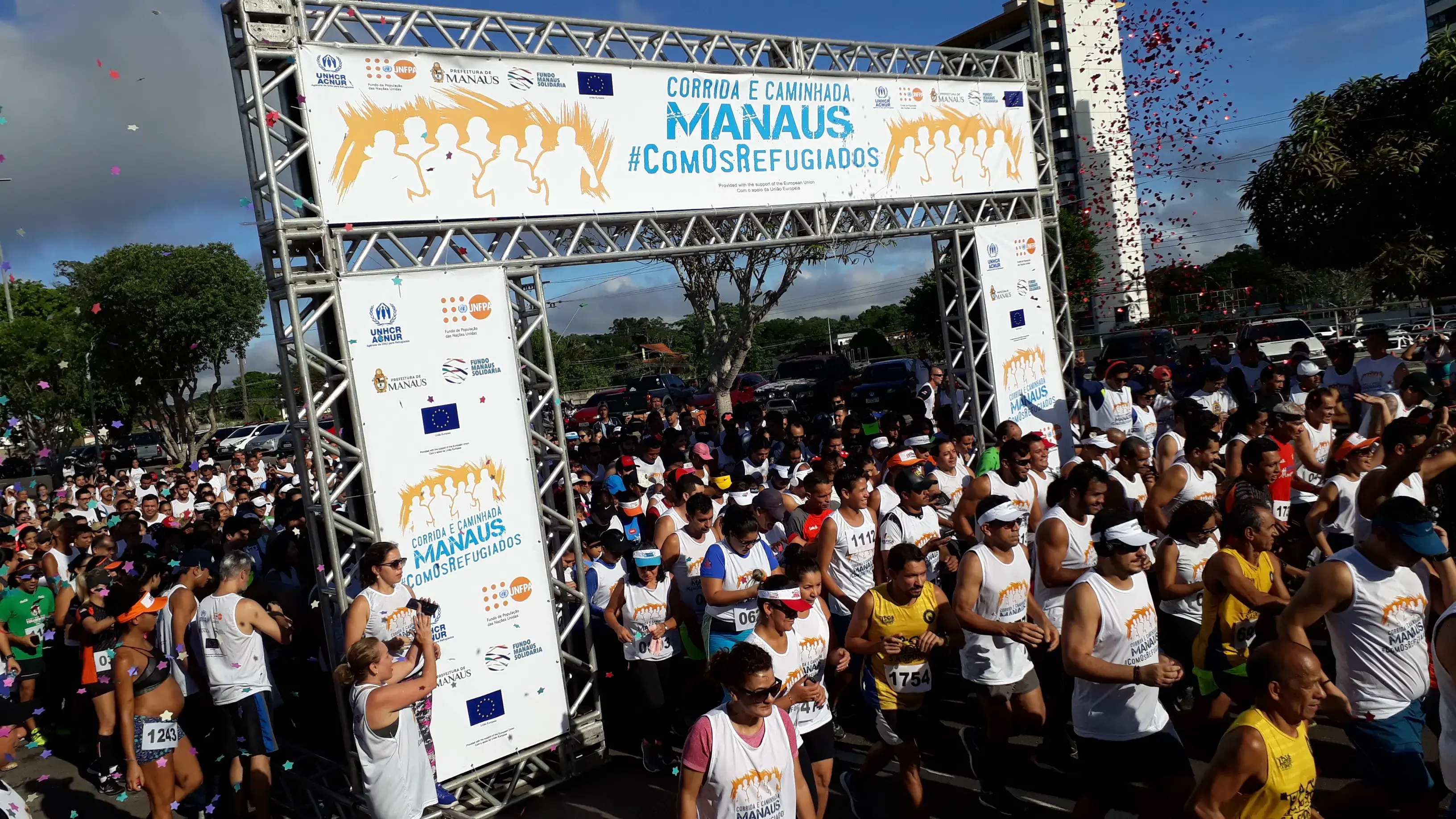 Primeira corrida e caminhada pelos refugiados celebra integração de venezuelanos na cidade de Manaus