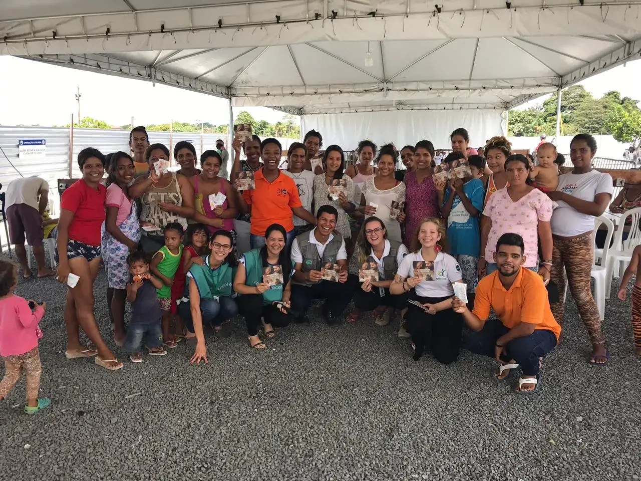 Fundo de População faz roda de conversa com mulheres grávidas em abrigo da Operação Acolhida