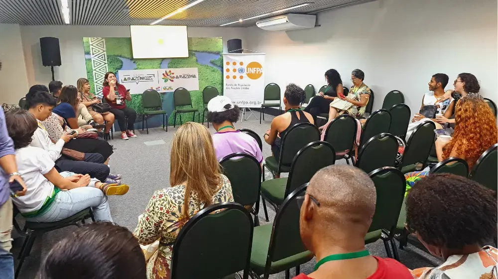 Autonomia corporal e direitos no âmbito das mudanças climáticas foram temas de “Diálogos Amazônicos”, evento promovido pelo UNFPA em Belém