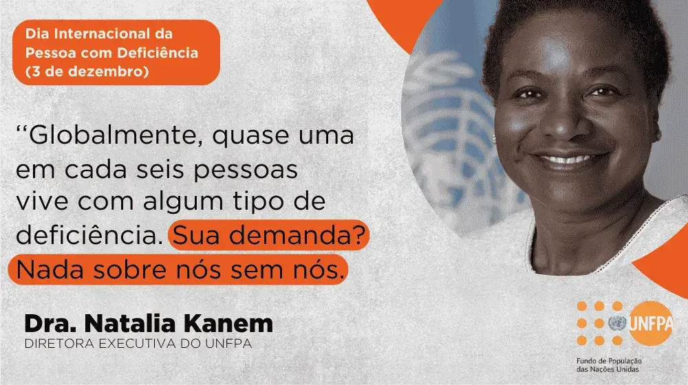 Atenção às vozes das pessoas com deficiência para o benefício de todos - Dia Internacional da Pessoa com Deficiência (3 de dezembro)