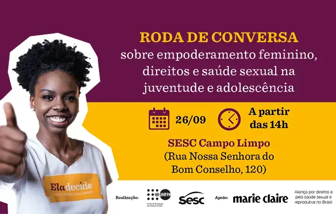 No Dia Mundial de Prevenção da Gravidez na Adolescência, UNFPA, SESC e revista Marie Claire promovem debate em São Paulo