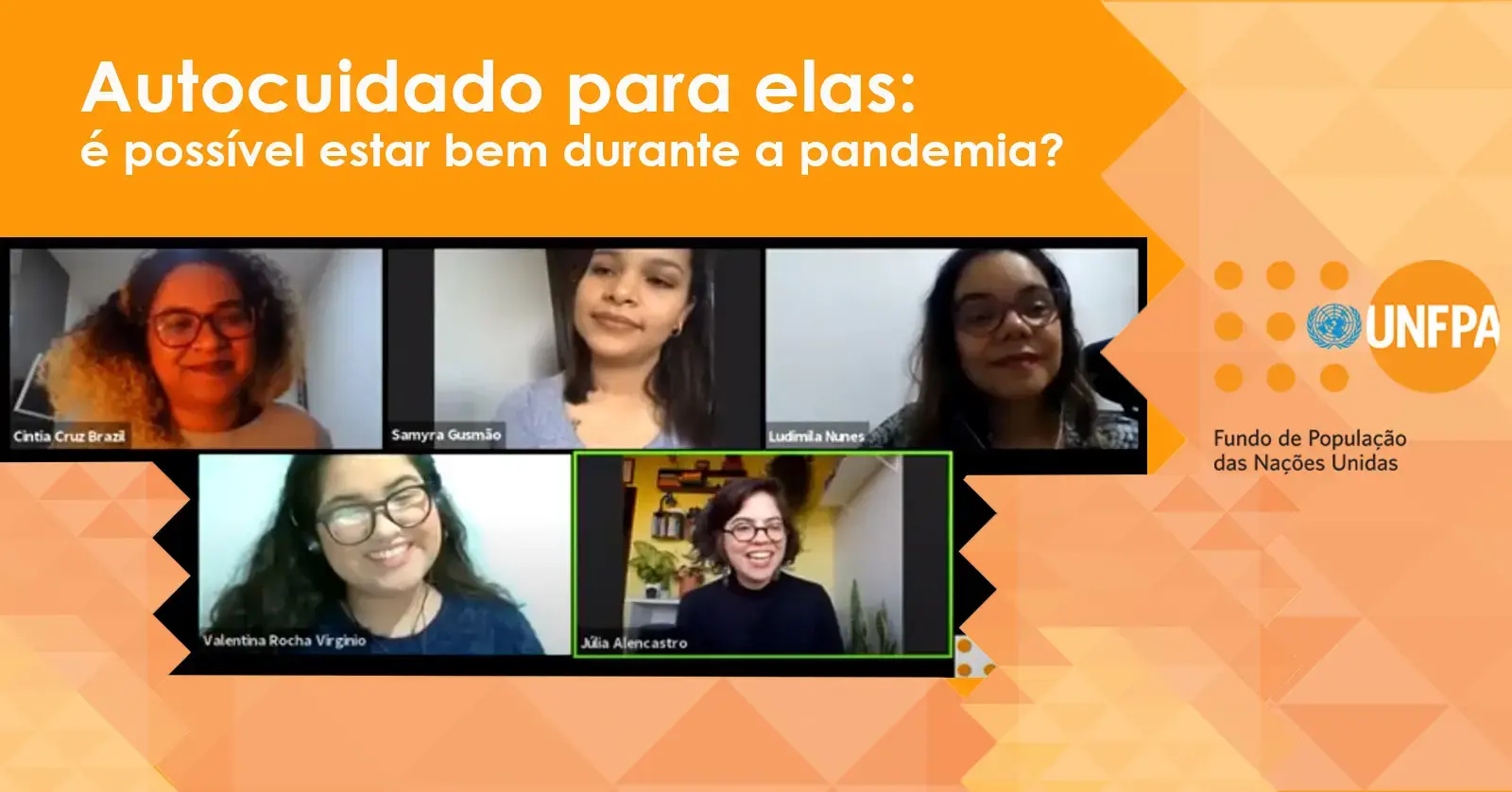 Roda de conversa online debate como meninas e mulheres podem manter a saúde mental durante a pandemia 