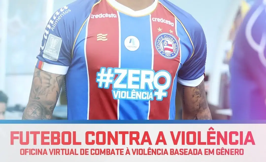 Fundo de População da ONU e Esporte Clube Bahia realizam oficina virtual sobre violência de gênero para jogadores e profissionais da equipe