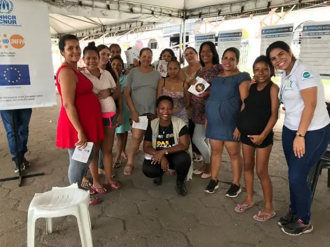 Encontro com mulheres gestantes em abrigo informa sobre a alimentação no pré-natal 