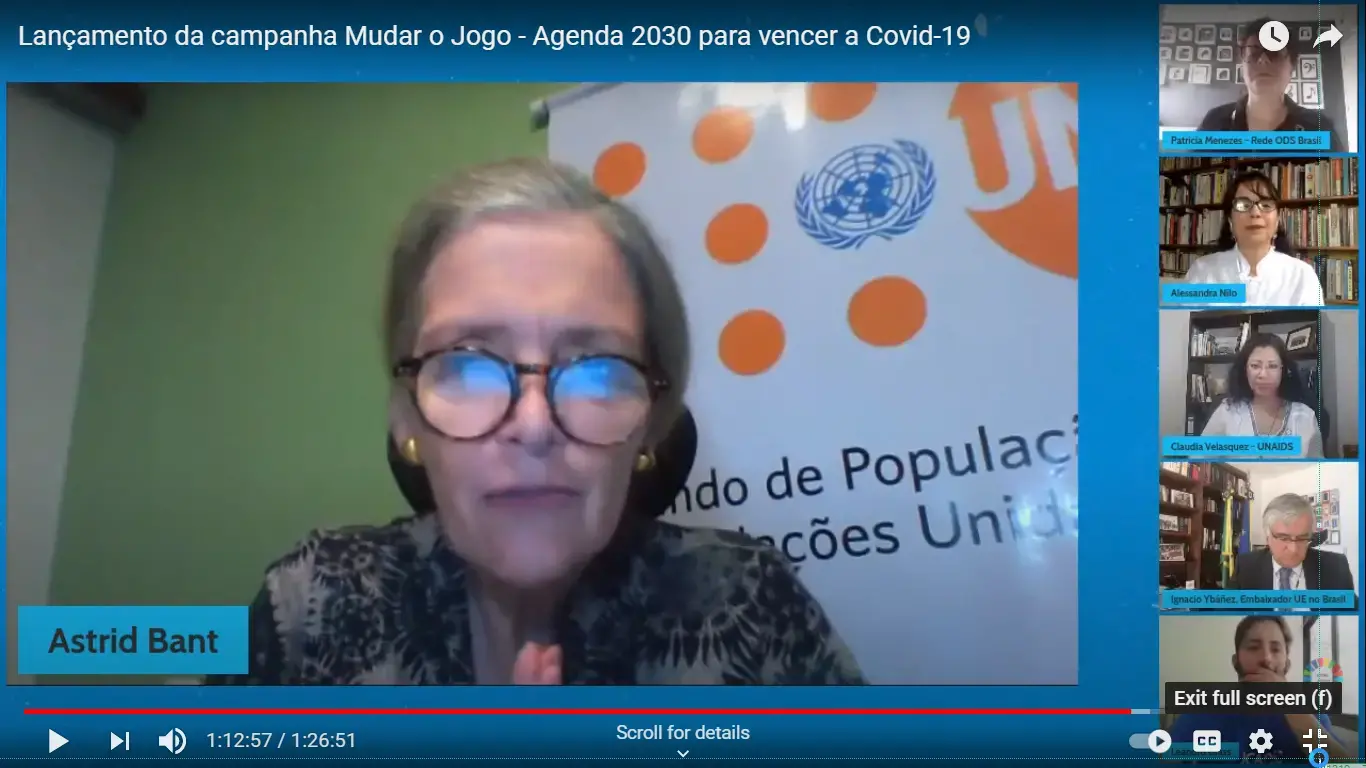 Representante do UNFPA alerta para mortalidade materna na pandemia durante lançamento da campanha “Mudar o Jogo”