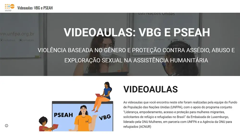 UNFPA lança site com videoaulas sobre violência baseada no gênero