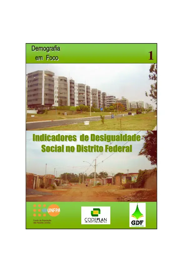 Indicadores de Desigualdade Social no Distrito Federal