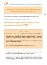 Saúde sexual e reprodutiva e direitos, saúde materna e neonatal e COVID-19